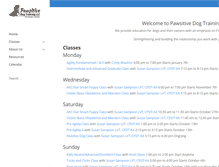 Tablet Screenshot of pawsitivedogtraining.org